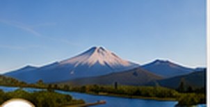 Laguna y volcán en el Parque Nacional Conguillío